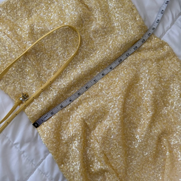 Halston Heritage chiffon sequin strapless gown - Picture 15 of 15